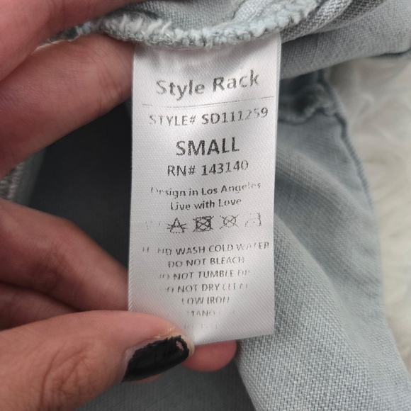 Style Rack Long Sleeve Denim Utility Shirtdress. Size Small. Good preowned cond - Picture 6 of 7